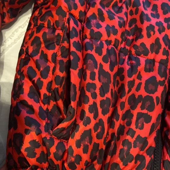 Design Lab cropped red leopard print coat - size XS - Picture 4 of 7